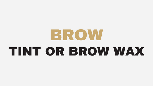 Brow tint vs. brow wax guide at Kimberly Messing Hair Design, Braintree MA.